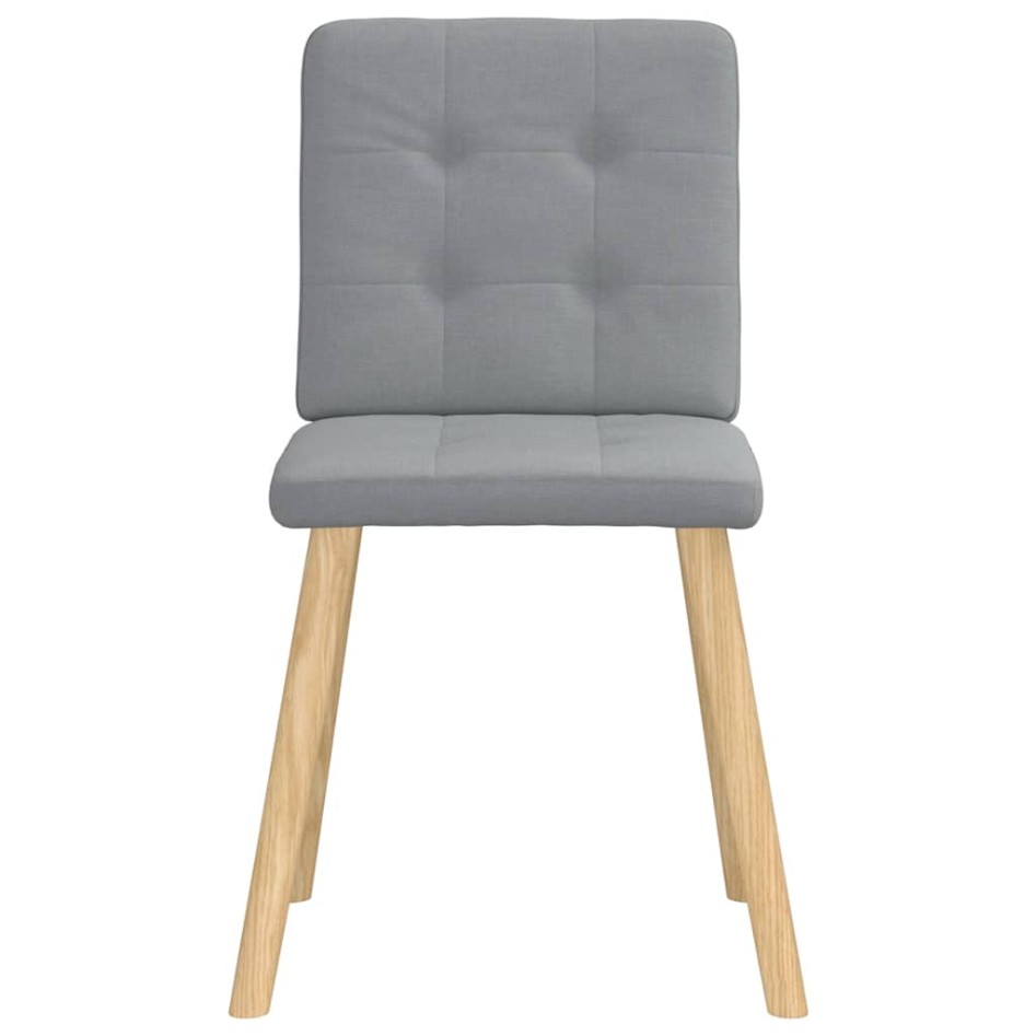 Sillas de comedor 4 unidades tela gris