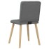 Sillas de comedor 6 unidades tela gris