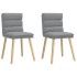 Sillas de comedor giratorias 2 unidades tela gris