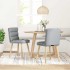 Sillas de comedor giratorias 2 unidades tela gris