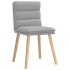 Sillas de comedor 2 uds tela gris