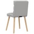 Sillas de comedor 2 uds tela gris