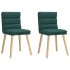 Sillas de comedor 2 unidades tela verde