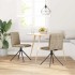 Silla de comedor de cuero sintético gris