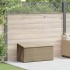 Caja de almacenaje jardín ratán sintético beige 110x50x58