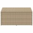 Caja de almacenaje jardín ratán sintético beige 110x50x58