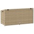 Caja de almacenaje jardín ratán sintético beige 110x50x58