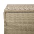 Caja de almacenaje jardín ratán sintético beige 110x50x58