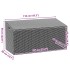 Caja de almacenaje jardín ratán sintético beige 110x50x58