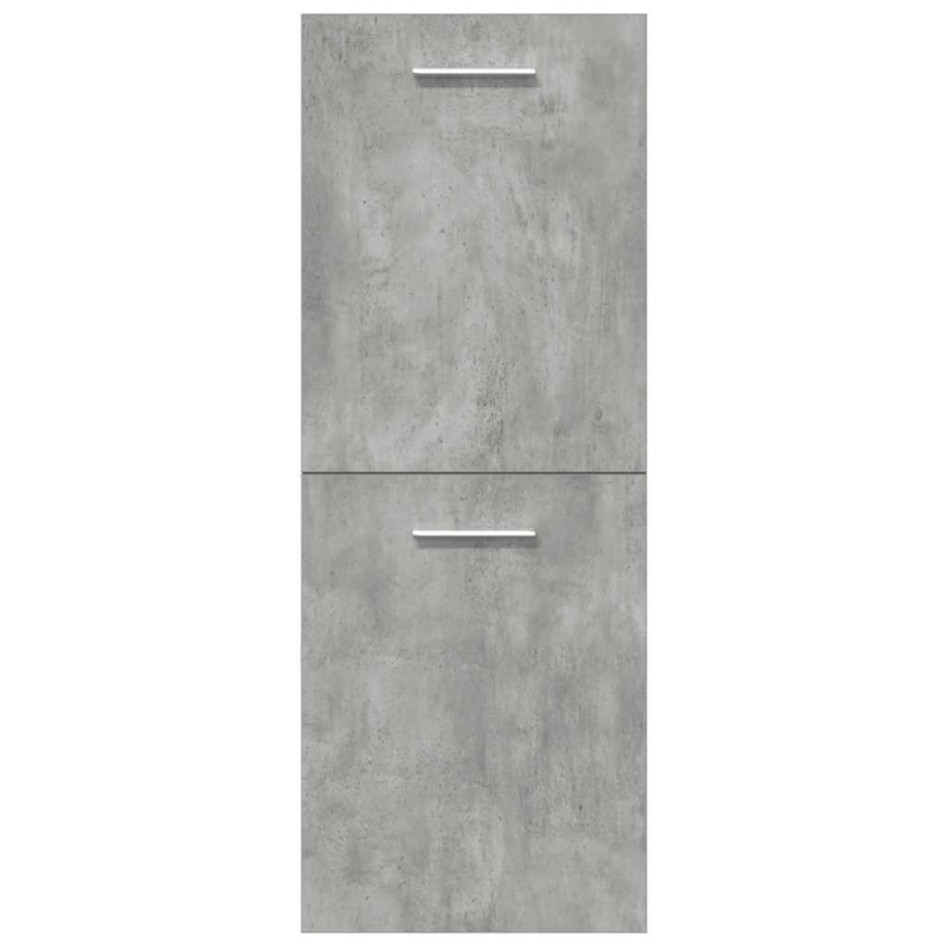 Set muebles de baño 5 piezas madera ingeniería gris