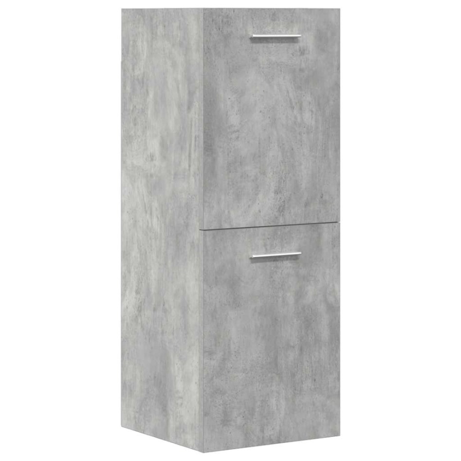 Set muebles de baño 5 piezas madera ingeniería gris