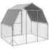 Gallinero con techo 2,5x2x2,25 m acero