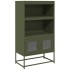 Aparador de acero verde oliva 68x39x123