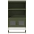 Aparador de acero verde oliva 68x39x123