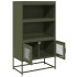 Aparador de acero verde oliva 68x39x123
