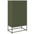 Aparador de acero verde oliva 68x39x123
