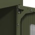 Aparador de acero verde oliva 68x39x123