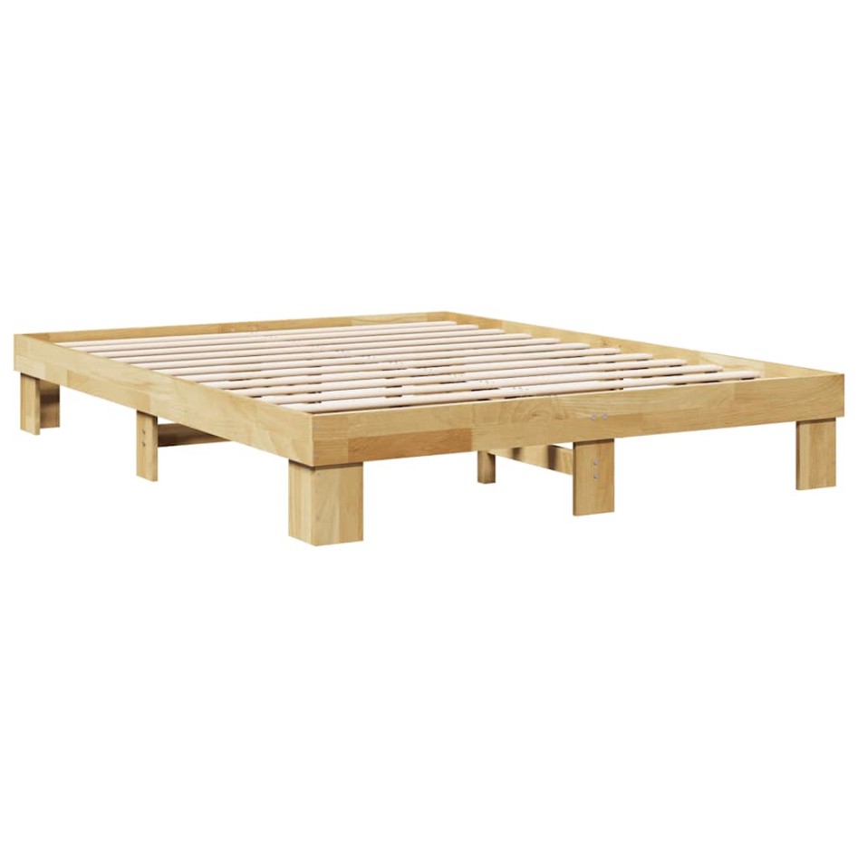 Estructura de cama sin colchón 140x190 cm madera maciza