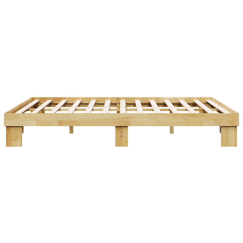 Estructura de cama sin colchón 140x190 cm madera maciza