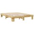Estructura de cama sin colchón 140x190 cm madera maciza