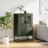 Aparador de acero verde oliva 68x39x111,5