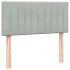 Cama box spring con colchón terciopelo gris claro 90x220
