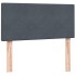 Cama box spring con colchón terciopelo gris oscuro 90x220