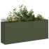 Jardinera de acero laminado en frío verde oliva 200x40x80
