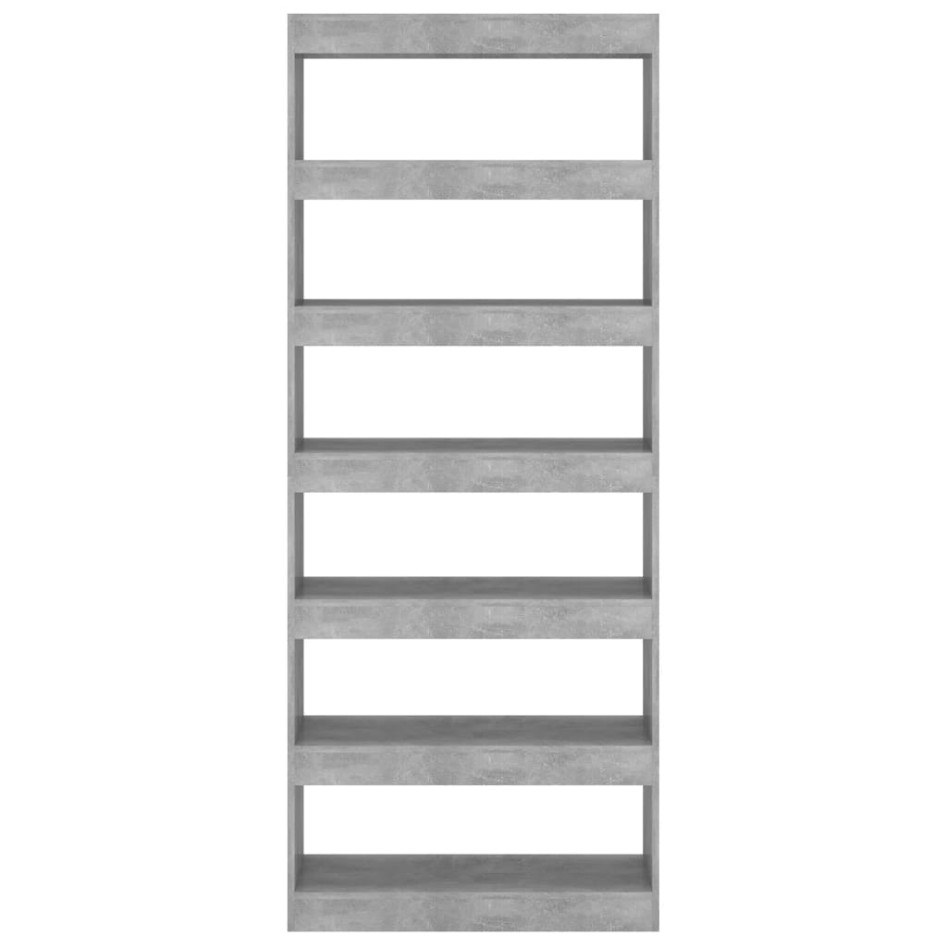 Estantería/divisor madera ingeniería gris hormigón 80x30x198