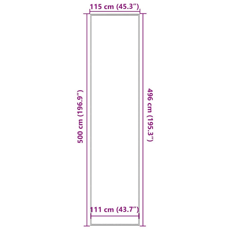 Felpudo negro 115x500