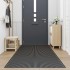 Felpudo a rayas negro y gris 115x500