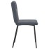 Sillas de comedor 6 unidades terciopelo gris