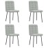 Sillas de comedor 4 unidades terciopelo gris