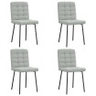 Sillas de comedor 4 unidades terciopelo gris claro