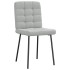Sillas de comedor 4 unidades terciopelo gris