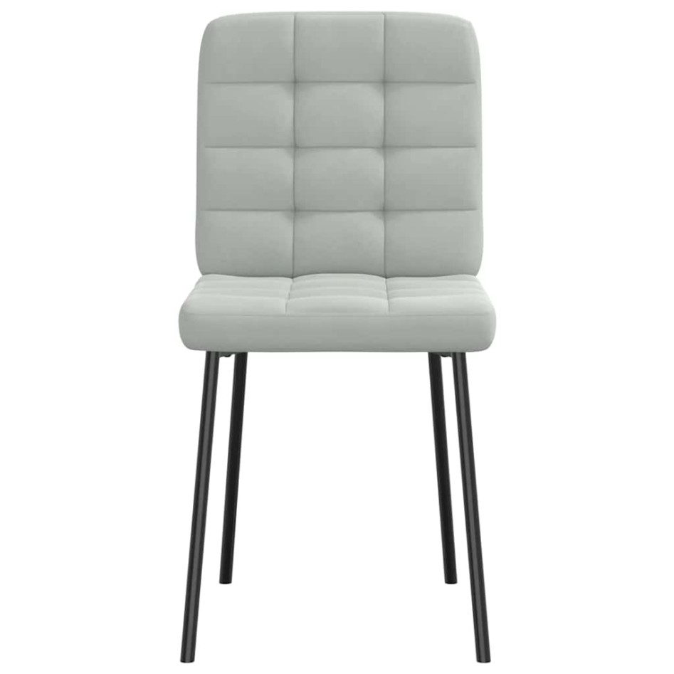 Sillas de comedor 4 unidades terciopelo gris