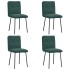 Sillas de comedor 4 unidades terciopelo verde