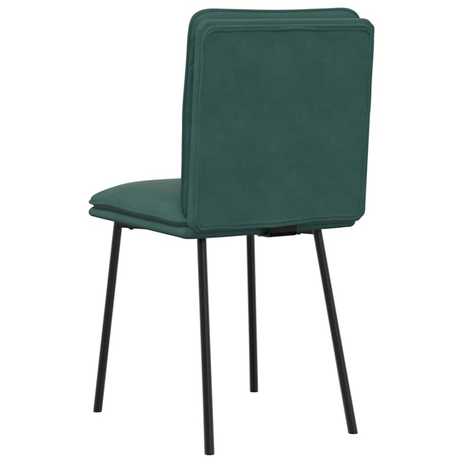 Sillas de comedor 4 unidades terciopelo verde