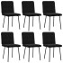 Silla de comedor 6 unidades terciopelo