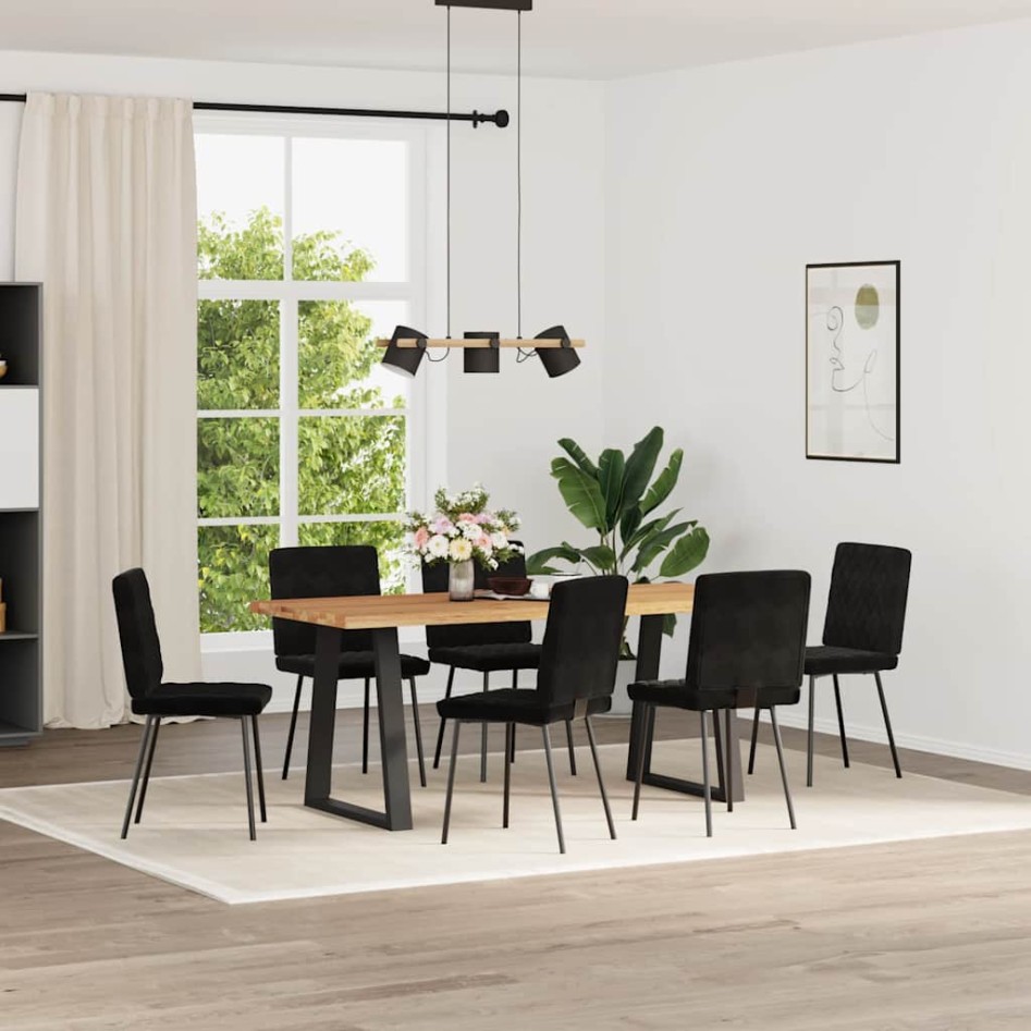 Silla de comedor 6 unidades terciopelo