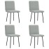 Sillas de comedor 4 unidades terciopelo gris