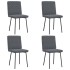Sillas de comedor 4 unidades terciopelo gris