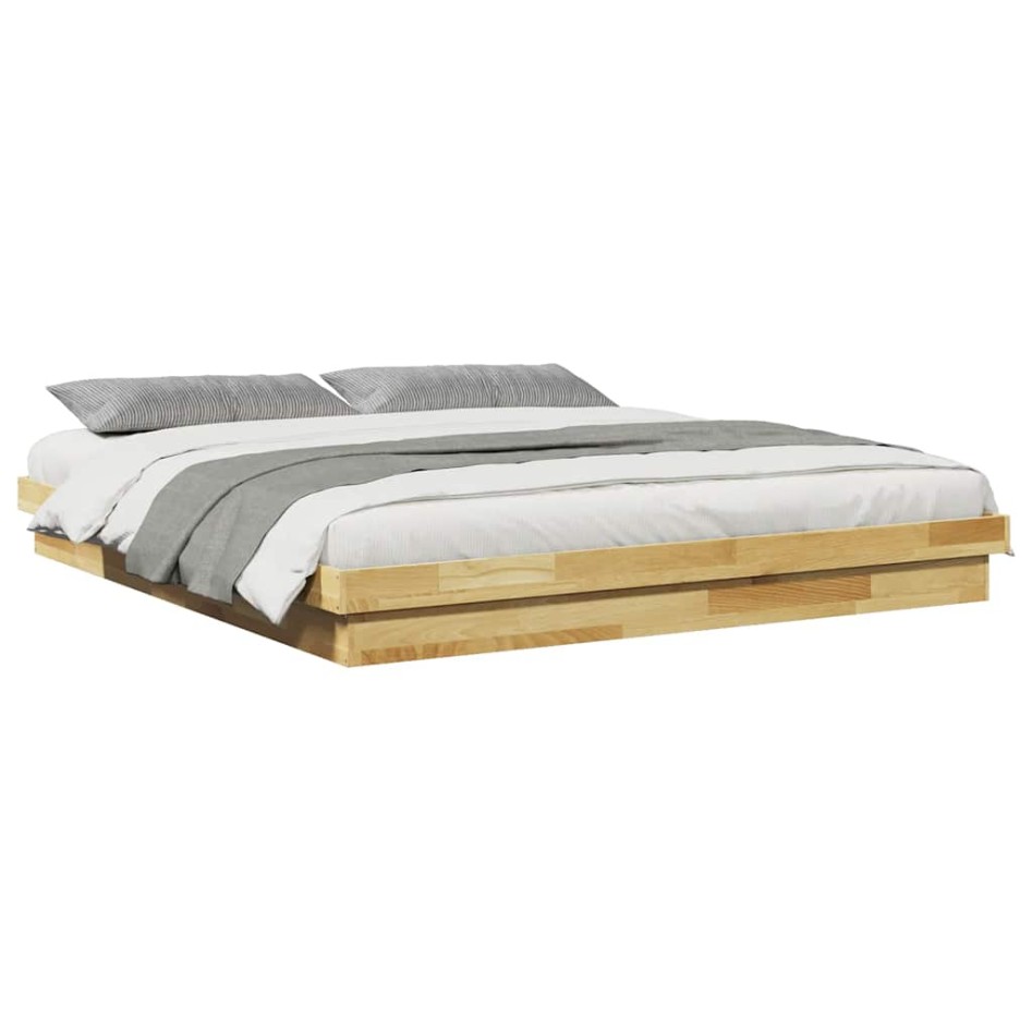 Estructura de cama sin colchón 200x200 cm madera maciza