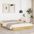 Estructura de cama sin colchón 135x190 cm madera maciza