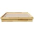Estructura de cama sin colchón 135x190 cm madera maciza