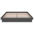 Estructura de cama de madera maciza gris 140x190