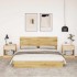 Estructura de cama con cabecero sin colchón 150x200