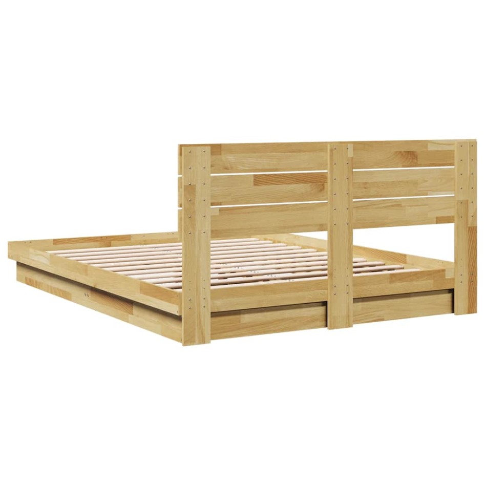 Estructura de cama con cabecero sin colchón 150x200