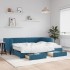Sofá cama nido con cajones terciopelo azul 90x200