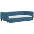 Sofá cama nido con cajones terciopelo azul 90x200